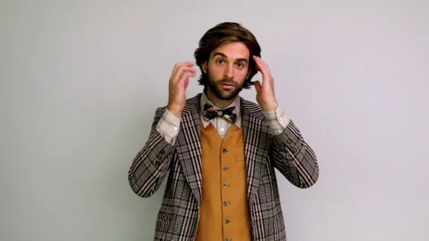 Good looking geek chic Stock Footage 80497937