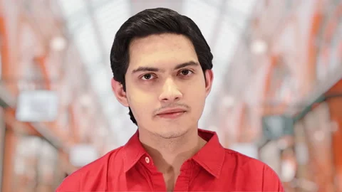 Good looking guy in a mall, 4k ProRes Stock Footage 164328837