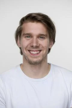 Good looking guy smiling in camera Foto stock
