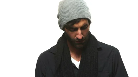 A good looking guy talks on his phone Stock Footage 33877503