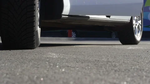 Good-looking lady driver had arranged business meeting and has came at it by car Stock Footage 90997408