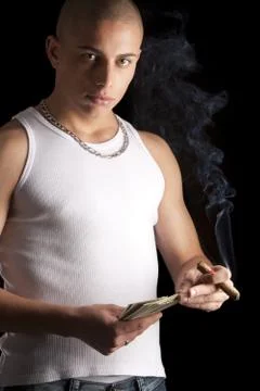 Good Looking Man on Black Stock Photos