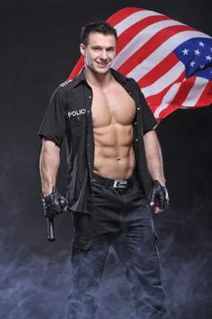 Good looking policeman Stock Photos