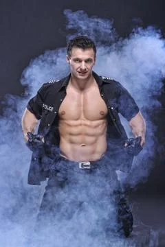Good looking policeman Stock Photos