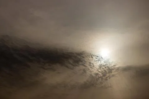 Good looking sky with clouds covered the sun like sand Stock-Fotos