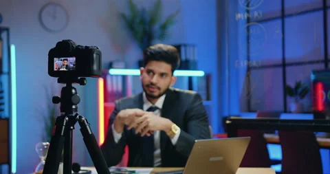 Good-looking successful professional skilled bearded businessman in suit Stock Footage 166613007