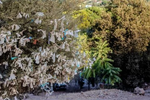 A good looking wish tree which placed top of mountain at sirince with awesome Stock Photos