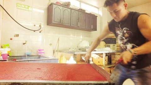 Good Looking Worker Making Candy Stock Footage 88449748