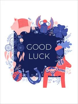 Good Luck banner Stock Illustration