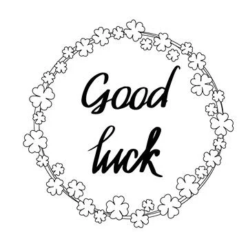 Good luck square card for St Patrick Day Stock Illustration