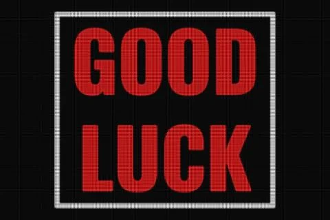 Good Luck text on dark screen Stock Photos