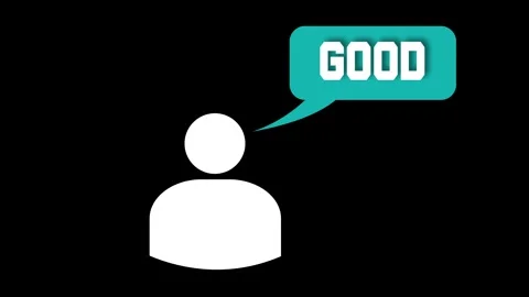 “Good” Message Icon – User Avatar with Speech Bubble Illustration Stock Footage 310801511