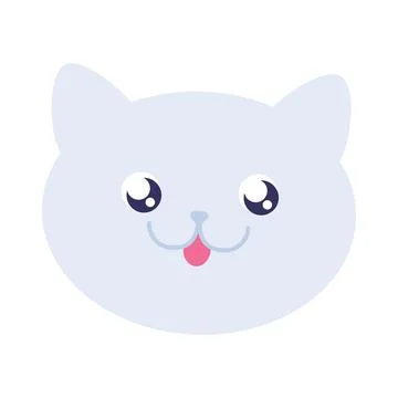 Good Mood Kitten Muzzle Head Of Cheerful Kitty イラスト素材