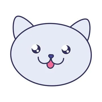 Good Mood Kitten Muzzle Head Of Cheerful Kitty イラスト素材