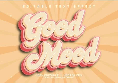 Good mood vector text effect with modern style design Stock Illustration