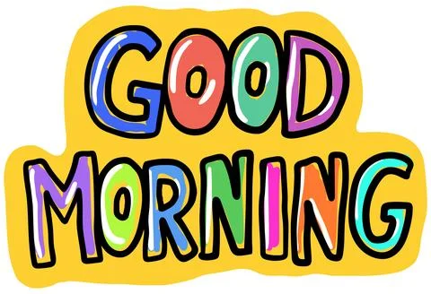 Good Morning Text Stock Illustration