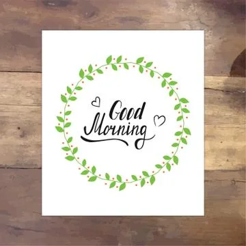 Good morning vector lettering Stock Illustration