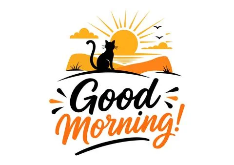 Good morning vector quote design イラスト素材