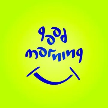 Good morning vector text Stock Illustration