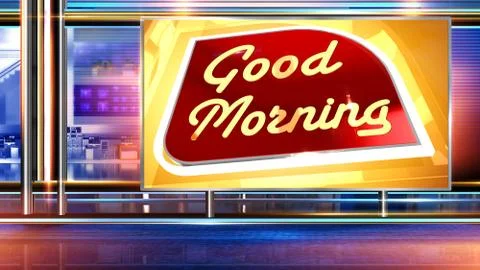 Good morning Virtual studio Illustrazione stock