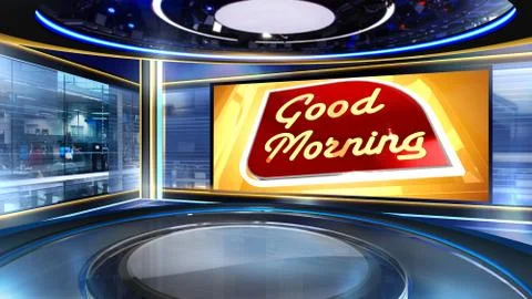 Good morning  Virtual studio Illustrazione stock