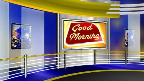 Good morning Virtual studio Illustrazione stock