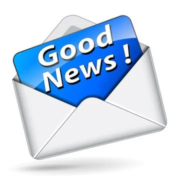 Good news envelope Stock Illustration