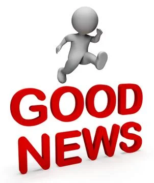 Good News Indicates First Class And Bulletin 3d Rendering 스톡 일러스트