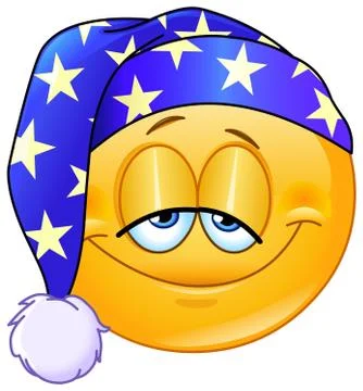 Good night emoticon Stock Illustration