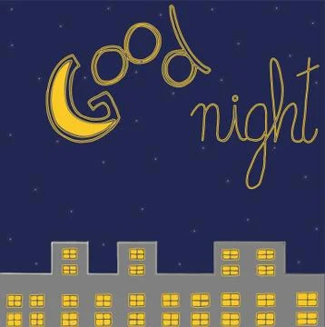 Good night Illustrazione stock