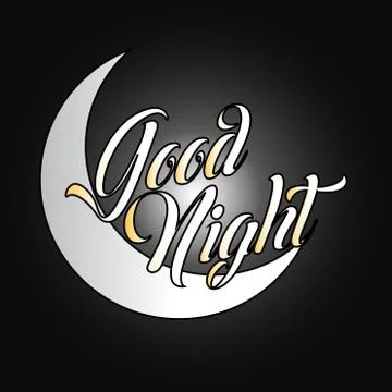 Good night logo design vector 스톡 일러스트