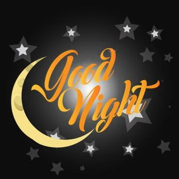 Good night logo design vector Stock Illustration