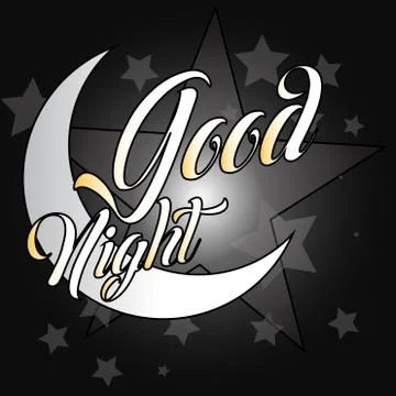 Good night logo design vector Stock Illustration