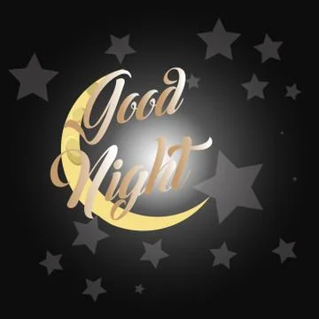 Good night logo design vector 스톡 일러스트