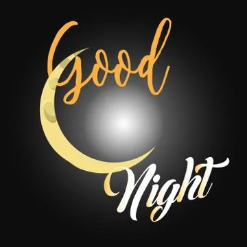 Good night logo design vector Stock Illustration