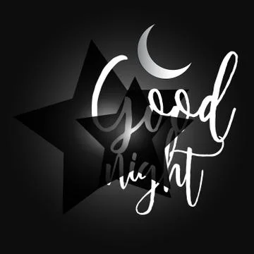 Good night logo design vector Stock Illustration