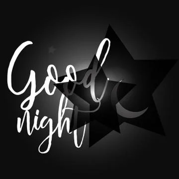 Good night logo design vector Stock Illustration