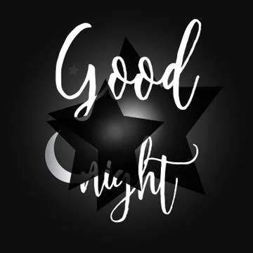 Good night logo design vector Stock Illustration