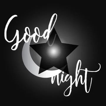 Good night logo design vector Stock Illustration