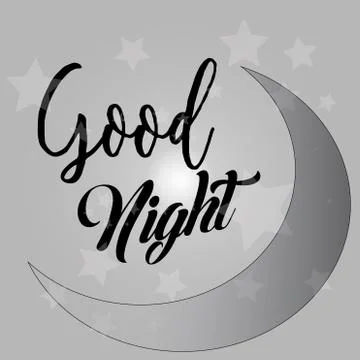 Good night logo design vector Stock Illustration