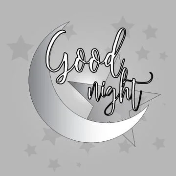 Good night logo design vector Stock Illustration