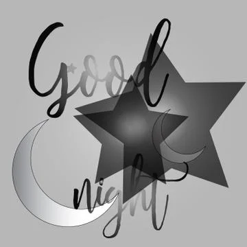Good night logo design vector Stock Illustration