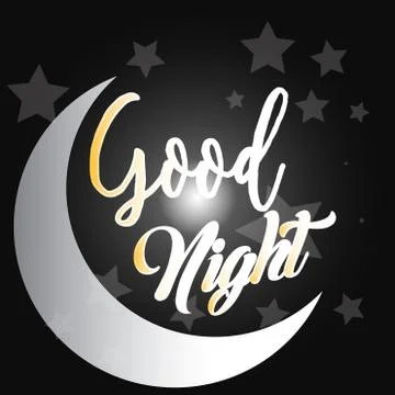 Good night logo design vector Stock Illustration