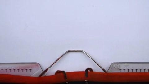 Good night - phrase printed on an old typewriter in red letters, close up. Vídeos de archivo 126776732