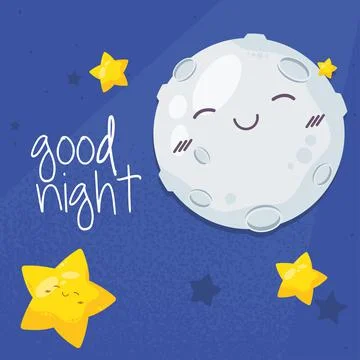 Good night poster Stock Illustration