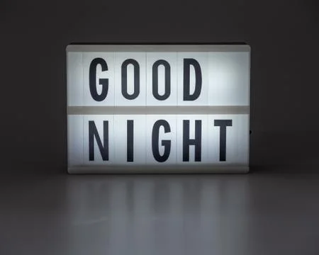 'GOOD NIGHT' in retro lightbox Stock Photos