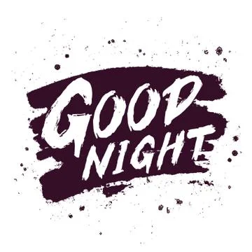 Good night. Trend calligraphy. イラスト素材