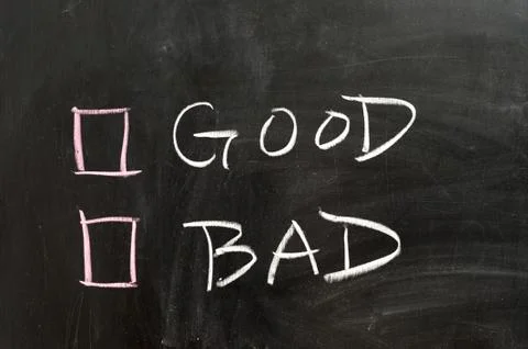 Good or bad Stock-Fotos