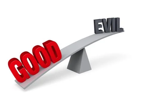 Good outweighs evil Stock Illustration