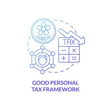 Good personal tax framework blue gradient concept icon Stockillustratie